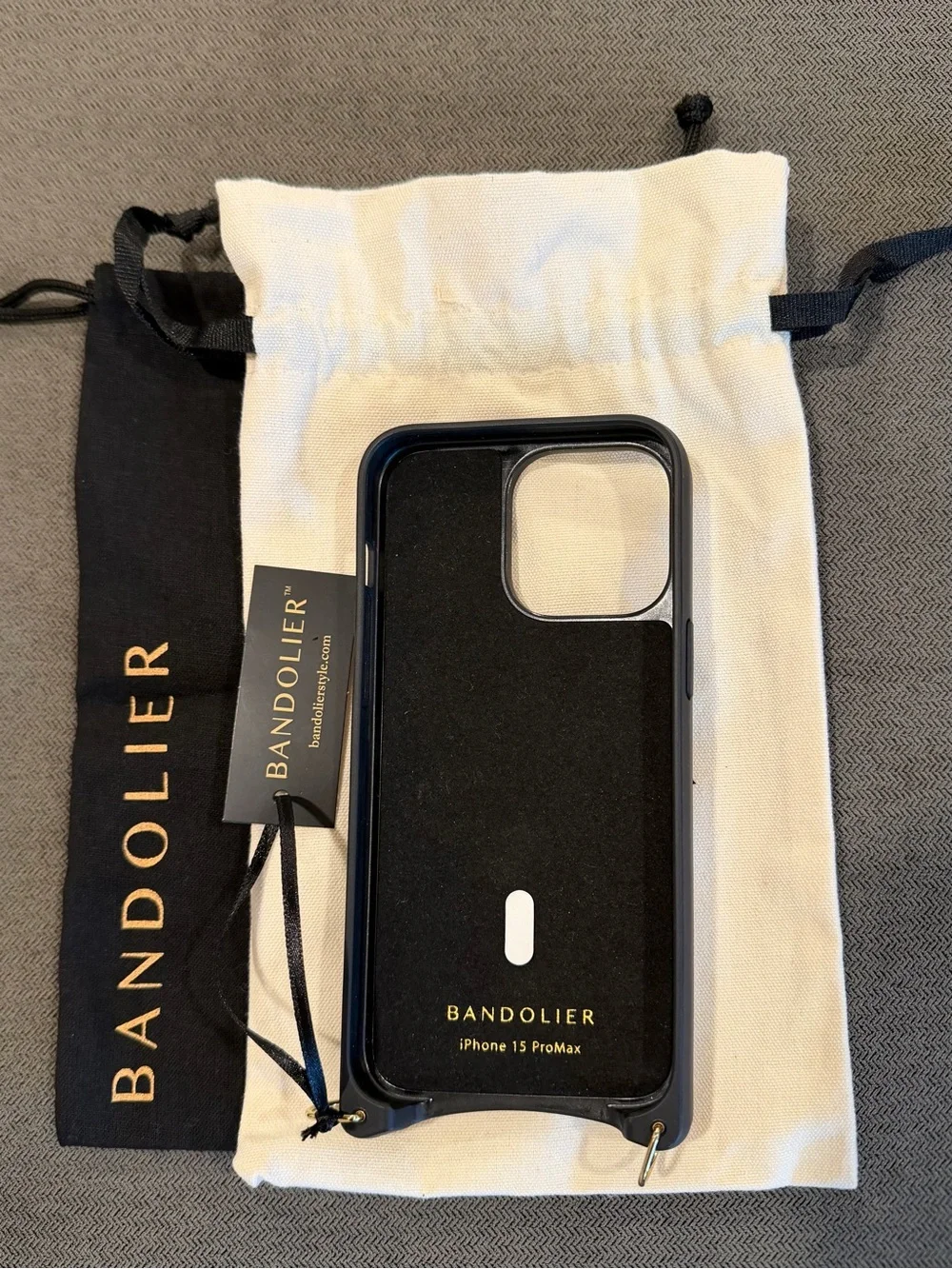 Bandolier Gia Black Leather Wallet Phone Case - Black